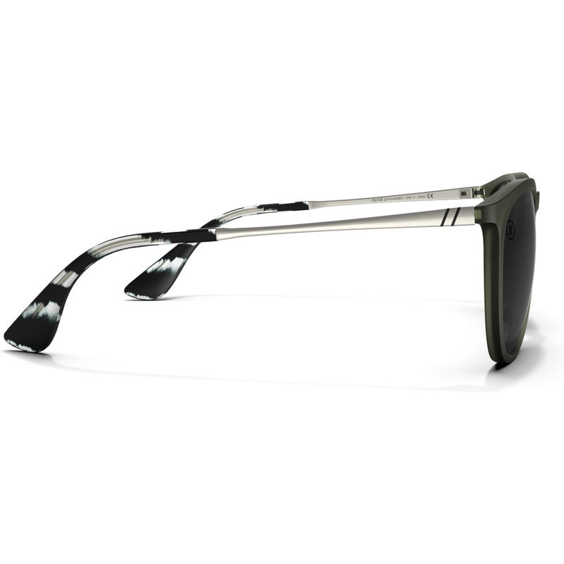 BLENDERS NORTH PARK OLIVE SUNGLASSES MATTE OLIVE w/ SMOKE PLR LENS