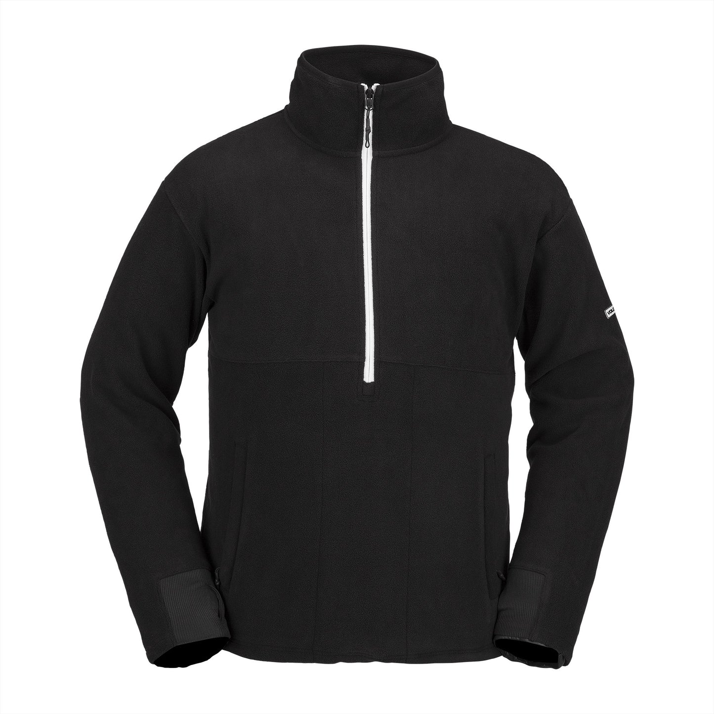 2024 VOLCOM POLAR FLEECE HOODED 1/2 ZIP BLACK