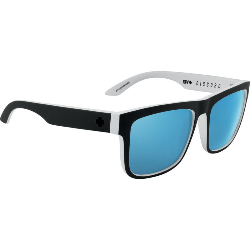 SPY DISCORD WHITEWALL SUNGLASSES w/ HAPPY GRY GRN PLR LT BLU SPC MRR