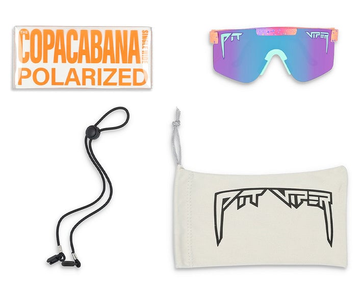 PIT VIPER THE COPACABANA POLARIZED SINGLE WIDE SUNGLASSES