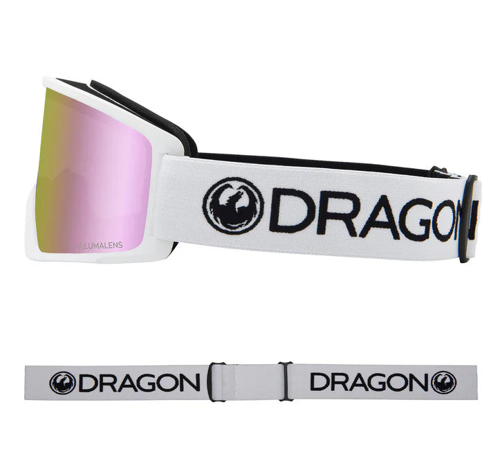 2026 DRAGON DX3 OTG GGL WHITE w/LL PINK ION