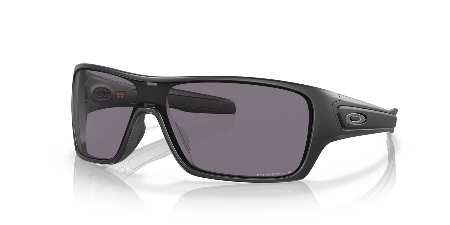 OAKLEY TURBINE ROTOR MATTE BLACK SUNGLASSES w/ PRIZM GRY PLR LENS