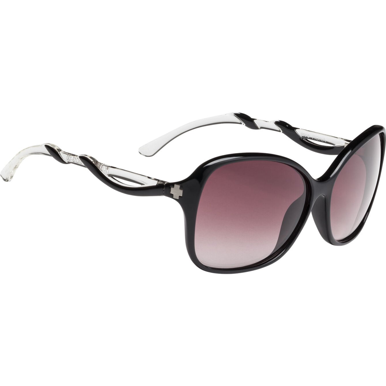 SPY FIONA BLACK CLEAR SUNGLASSES w/ HAPPY MERLOT