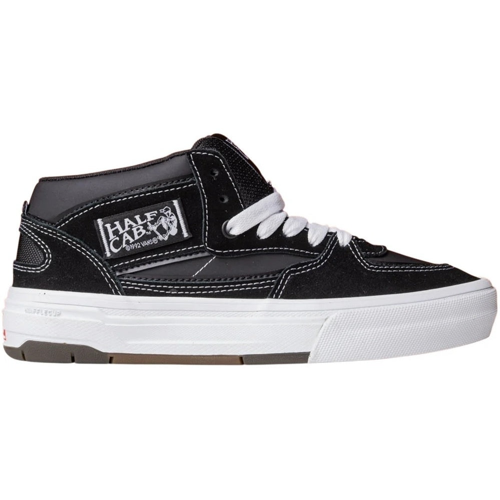 VANS MENS SKATE HALF CAB WAFFLECUP SHOES SP26 (BA2) BLACK/WHITE