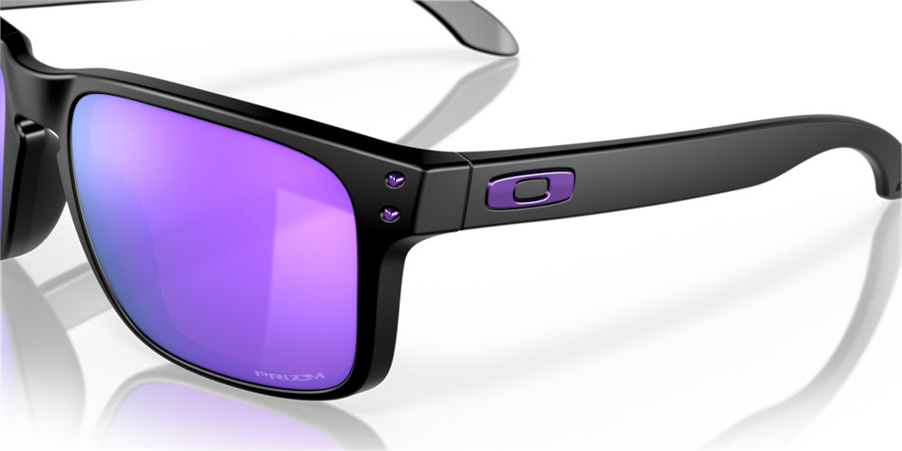 OAKLEY HOLBROOK MATTE BLK SUNGLASSES w/ PRIZM VIOLET LENS
