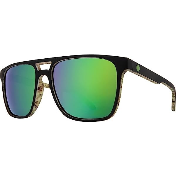 SPY CZAR MATTE BLACK/KUSHWALL SUNGLASSES w/ HD PLUS BRNZ GRN SPCT MIR