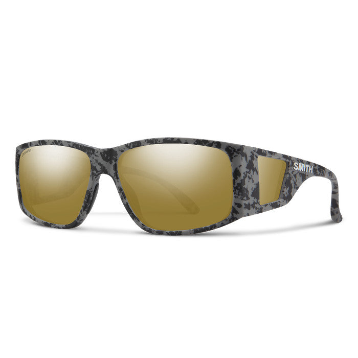 SMITH MONROE PEAK SUNGLASSES MATTE GRAY MARBLE W/CP PLR BZ