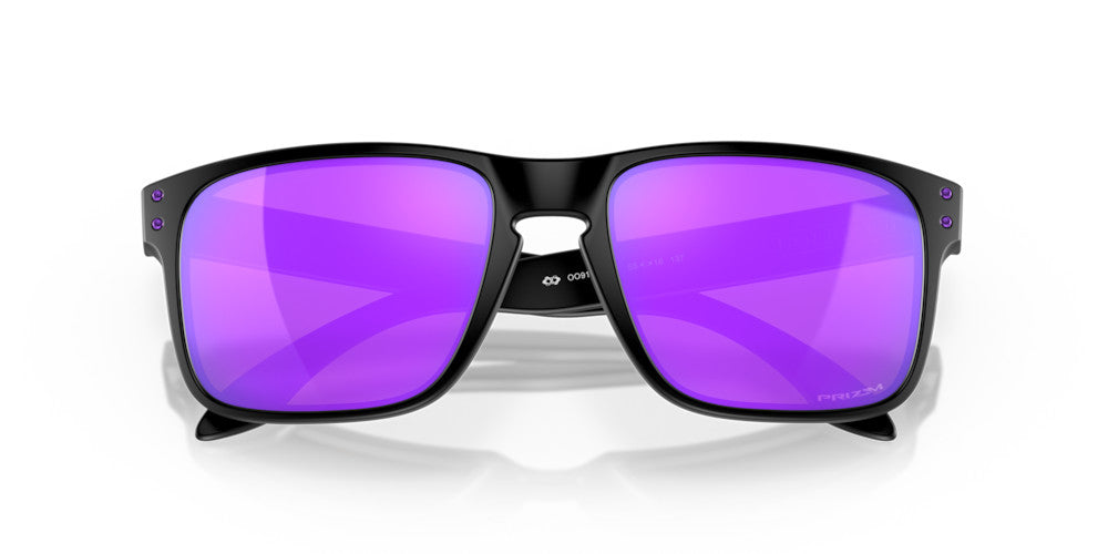 OAKLEY HOLBROOK MATTE BLK SUNGLASSES w/ PRIZM VIOLET LENS
