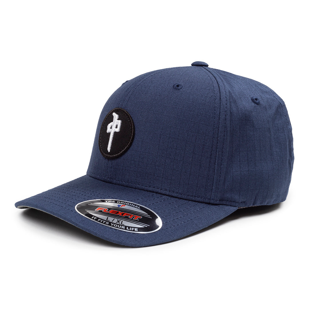 RDS MENS RIPSTOP CHUNG PATCH FLEXFIT HAT HO25 NAVY