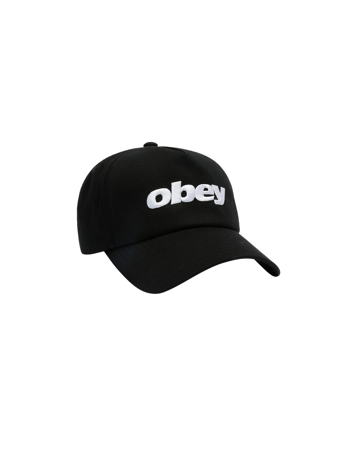 OBEY MENS DELTA 5 PANEL SNAPBACK HAT SP26 BLACK