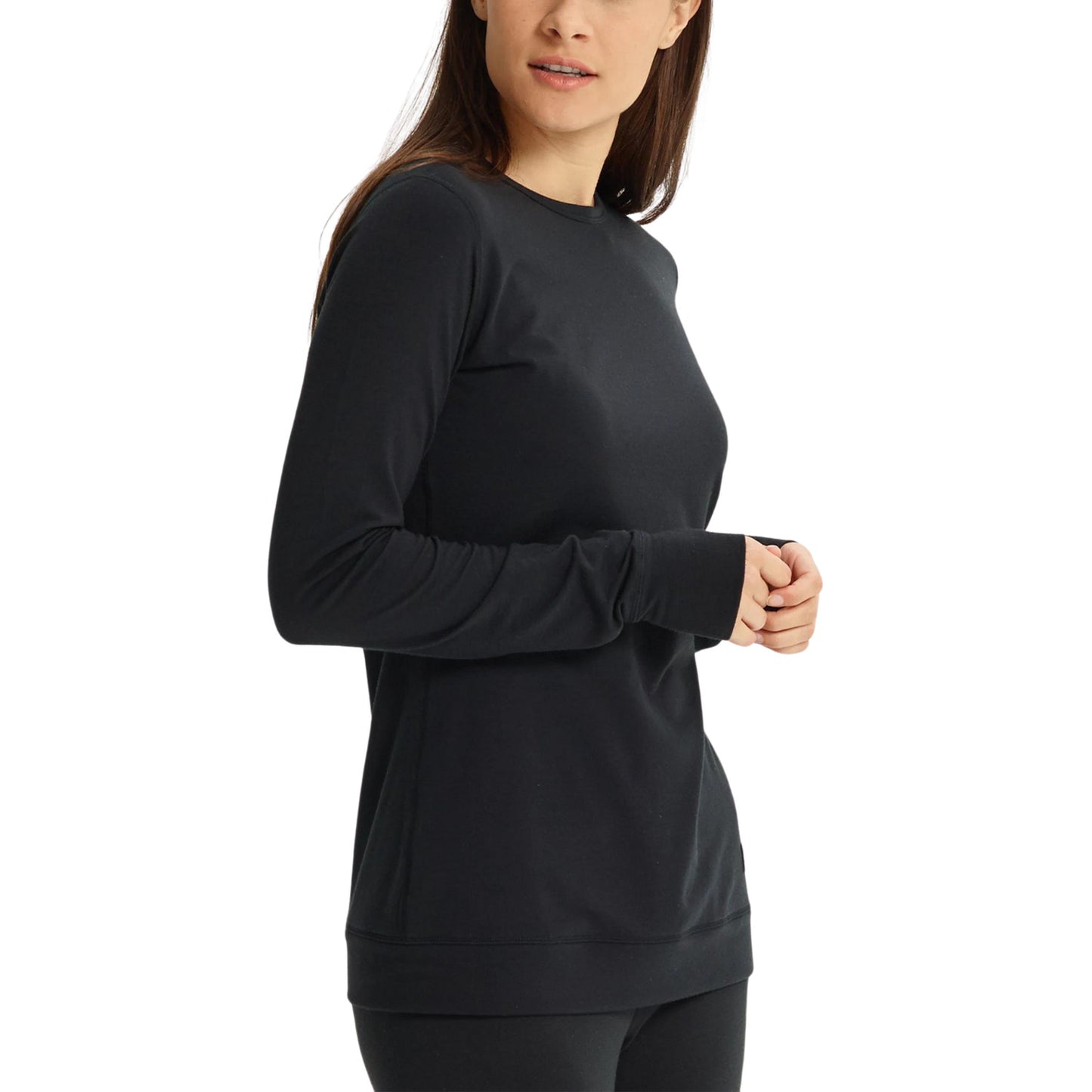 2026 BURTON WMNS MIDWEIGHT BASE LAYER CREWNECK T.BLK