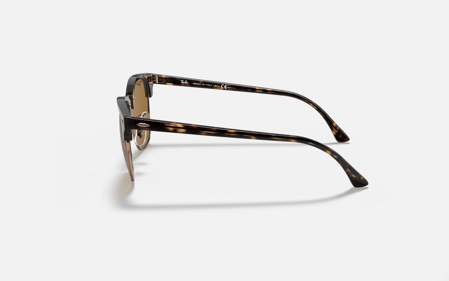 RAY-BAN CLUBMASTER SUNGLASSES RED HAVANA TORT w/ COPPER FLASH GRAD