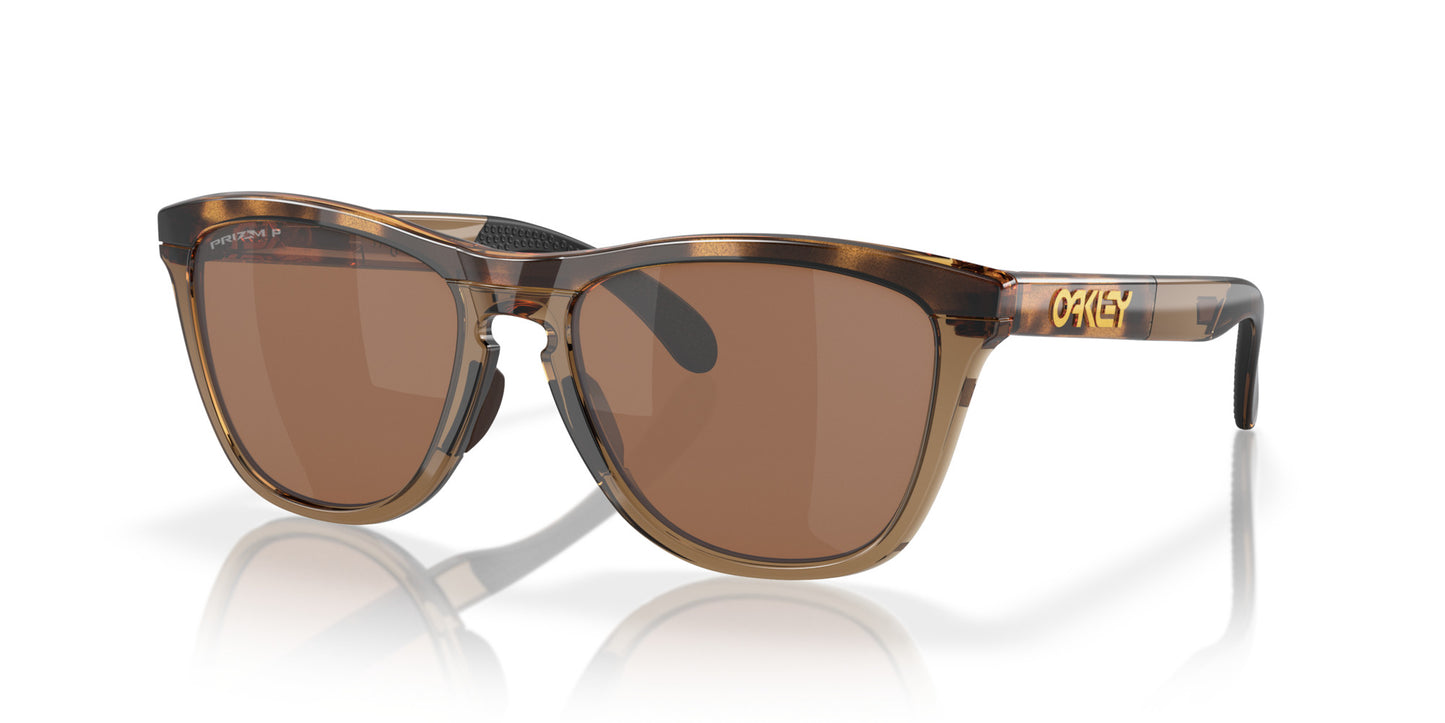 OAKLEY FROGSKINS RANGE BROWN TORT SUNGLASSES w/ PRZM TNGSTN PLR