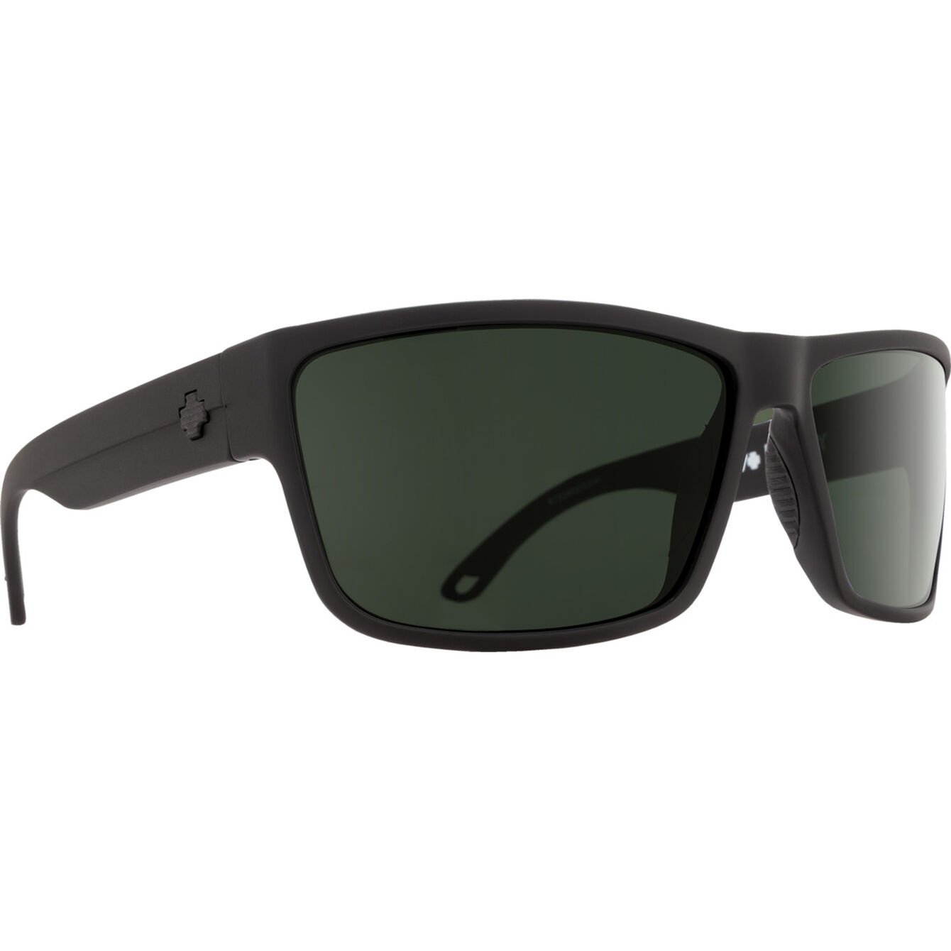 SPY ROCKY MATTE BLACK SUNGLASSES w/ HAPPY GRY GRN