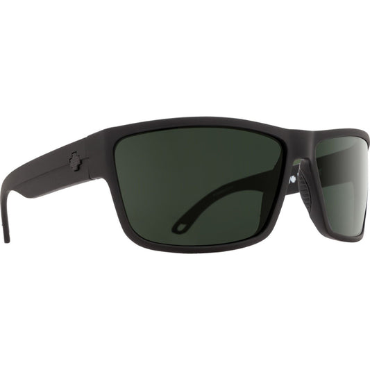 SPY ROCKY MATTE BLACK SUNGLASSES w/ HAPPY GRY GRN