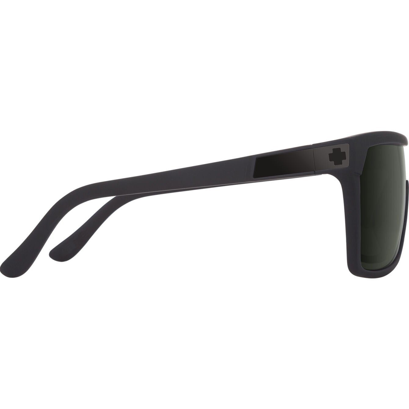 SPY FLYNN BLACK MATTE BLACK SUNGLASSES w/HD PLUS GRY GRN