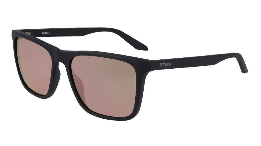 DRAGON RENEW MATTE BLACK SUNGLASSES w/ LL RS GLD ION LENS