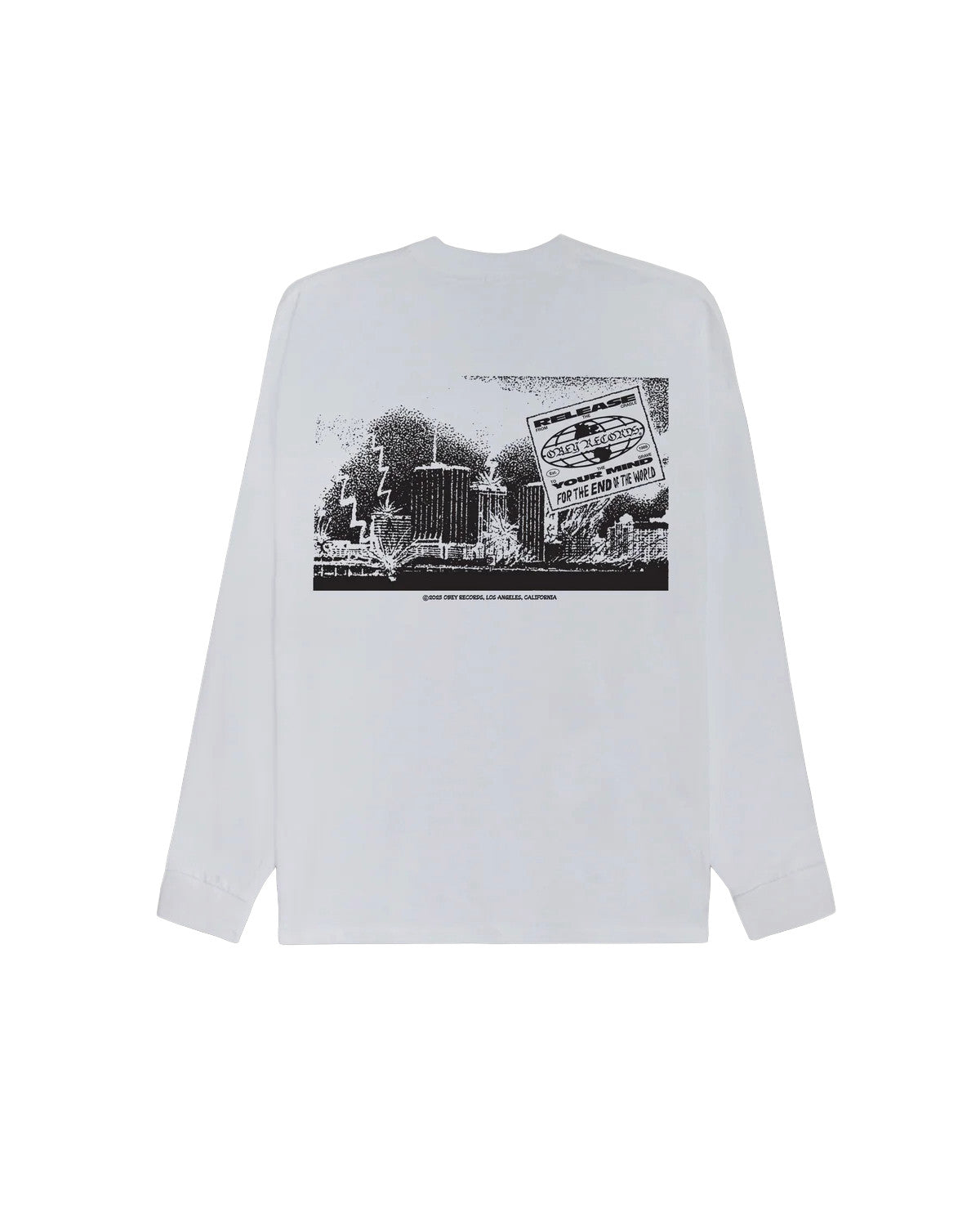 OBEY MENS RELEASE YOUR MIND LS TEE SP26 WHITE