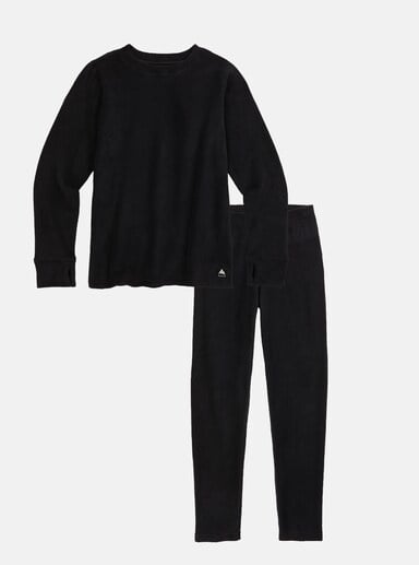 2023 BURTON KIDS FLEECE BASE LAYER SET TRUE BLACK