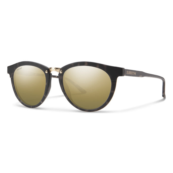 SMITH QUESTA MATTE ASH TORT SUNGLASSES w/ GOLD MIRROR