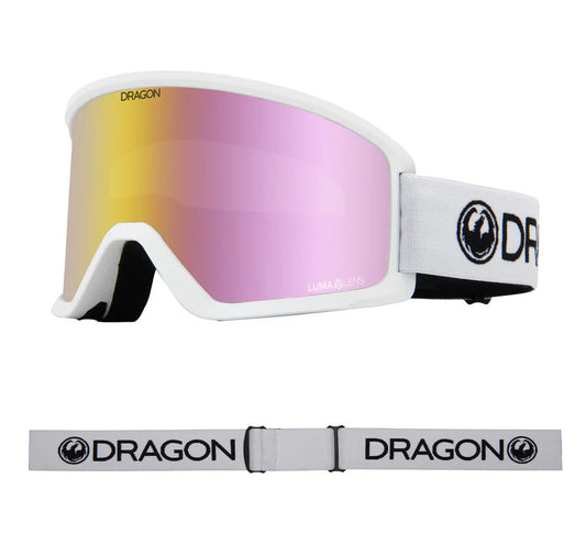 2026 DRAGON DX3 OTG GGL WHITE w/LL PINK ION