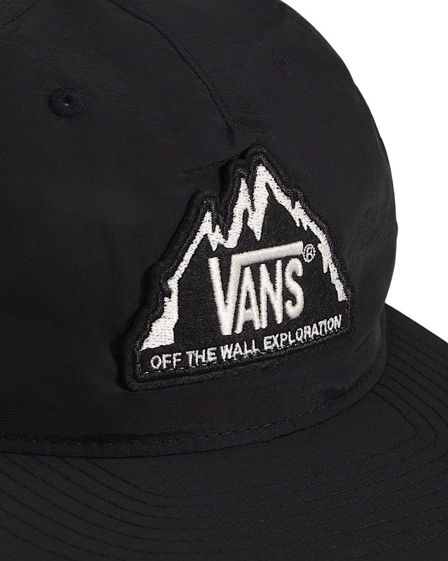 VANS MENS CRESTLINE UNSTRUCTURED SNAPBACK HAT SP26 BLACK/WHITE