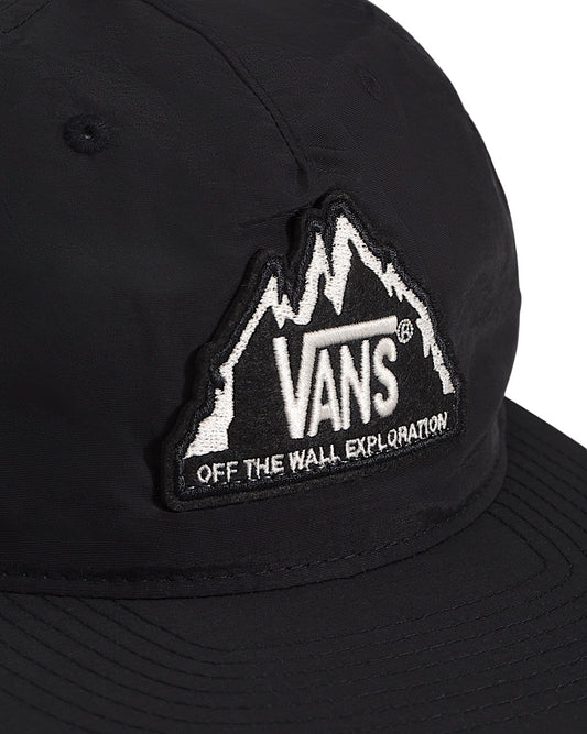 VANS MENS CRESTLINE UNSTRUCTURED SNAPBACK HAT SP26 BLACK/WHITE