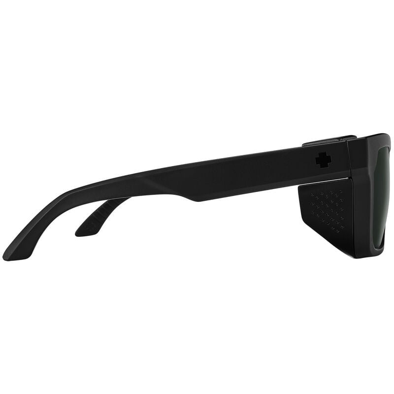 SPY HELM TECH MATTE BLACK SUNGLASSES w/ HAPPY GRY GRN PLR