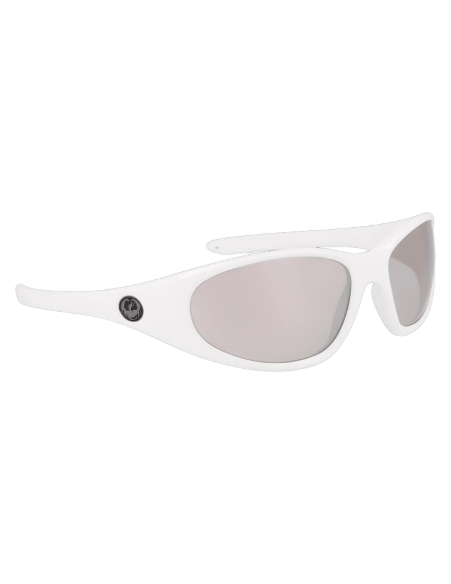 DRAGON THE BOX 2 SUNGLASSES WHITE w/ LL SILVER ION LENS PLR