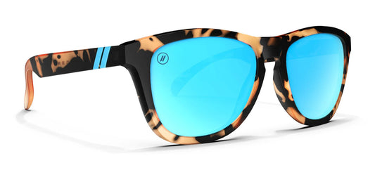 BLENDERS L SERIES JUNGLE RAIN BROWN TORT SUNGLASSES w/ BLUE PLR LENS