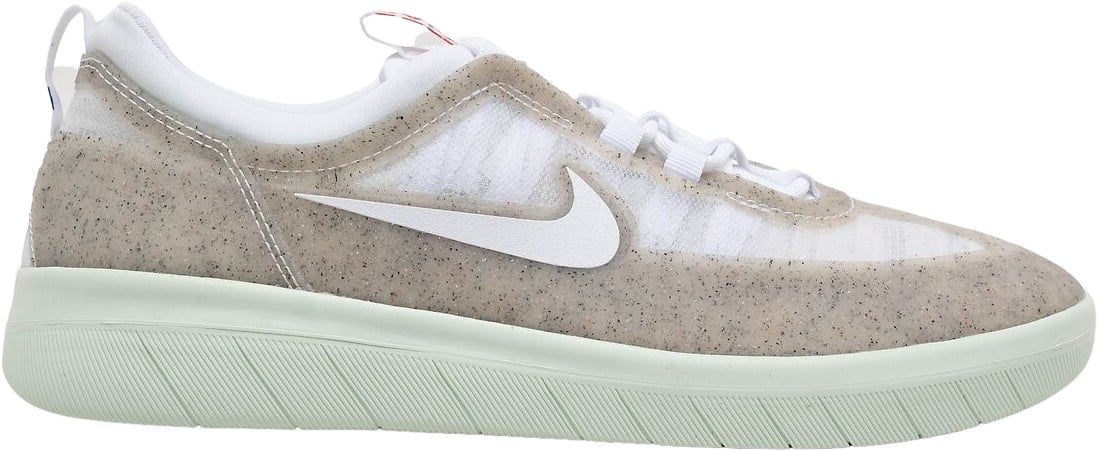 NIKE SB MENS NYJAH FREE 2.0 PREMIUM SHOE HO22 WHITE/BARLEY GREEN
