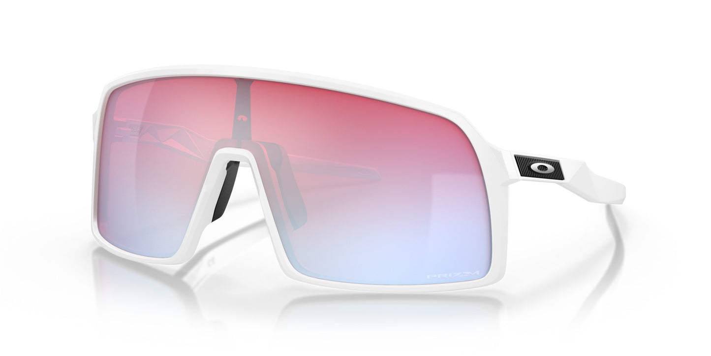 OAKLEY SUTRO POLISHED WHITE SUNGLASSES w/ PRIZM SNOW SAPP IRID LENS