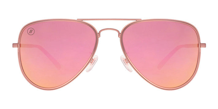 BLENDERS A SERIES CLASSIC MO MATTE PINK SUNGLASSES w/ AMBER PLR LENS