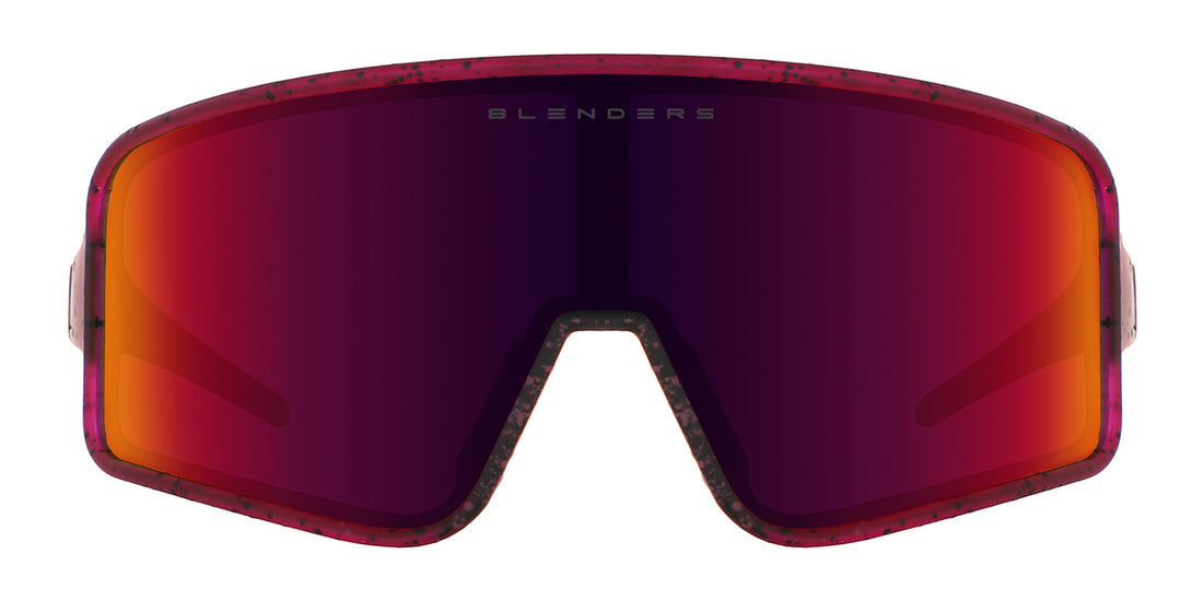 BLENDERS ECLIPSE STORMATION MATTE PURP SUNGLASSES w/ BLACK RED PLR LENS
