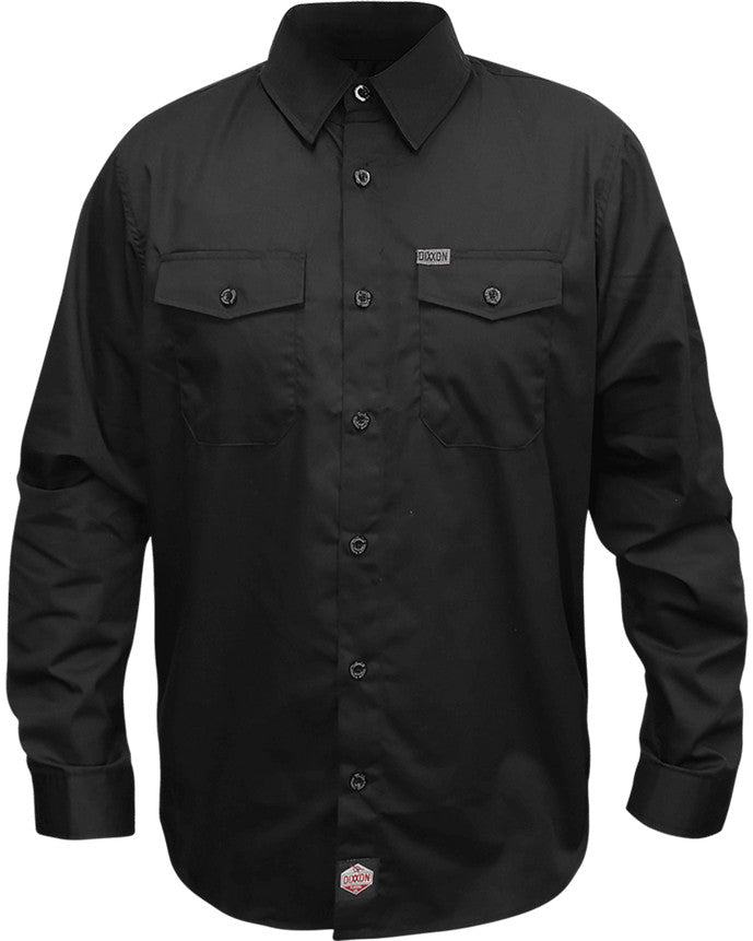 DIXXON MENS WORKFORCE LS SHIRT HO25 BLACK