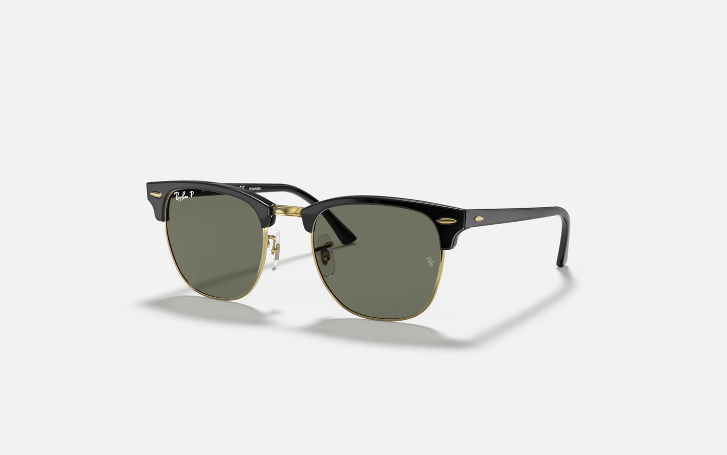 RAY-BAN CLUBMASTER SUNGLASSES BLACK w/G-15 GREEN