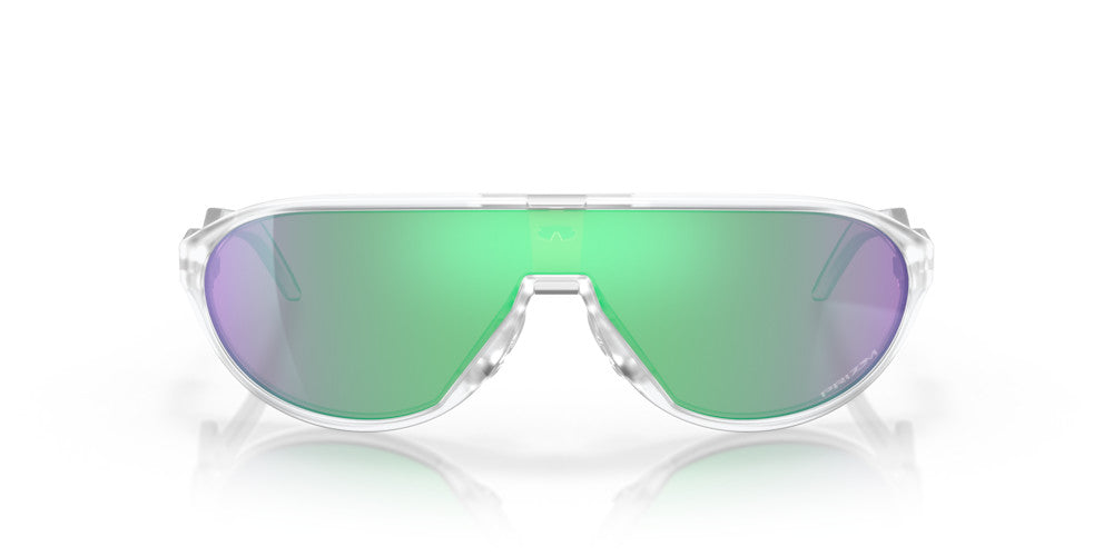 OAKLEY CMDN MATTE CLEAR SUNGLASSES w/ PRIZM ROAD JADE LENS