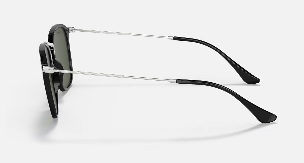 RAY-BAN RB2448 SUNGLASSES LIGHT BLACK w/ G-15 GREEN