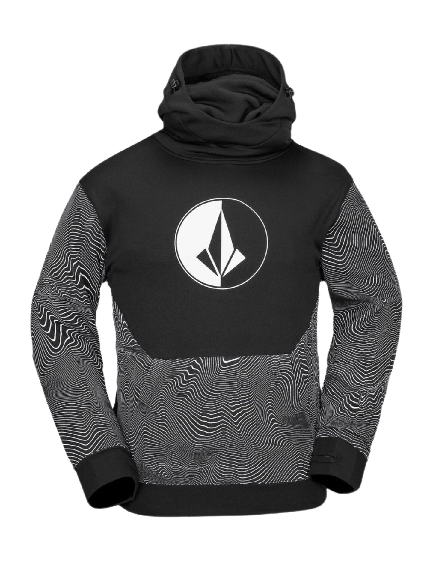 2025 VOLCOM HYDRO RIDING HOODIE BLACK PRINT