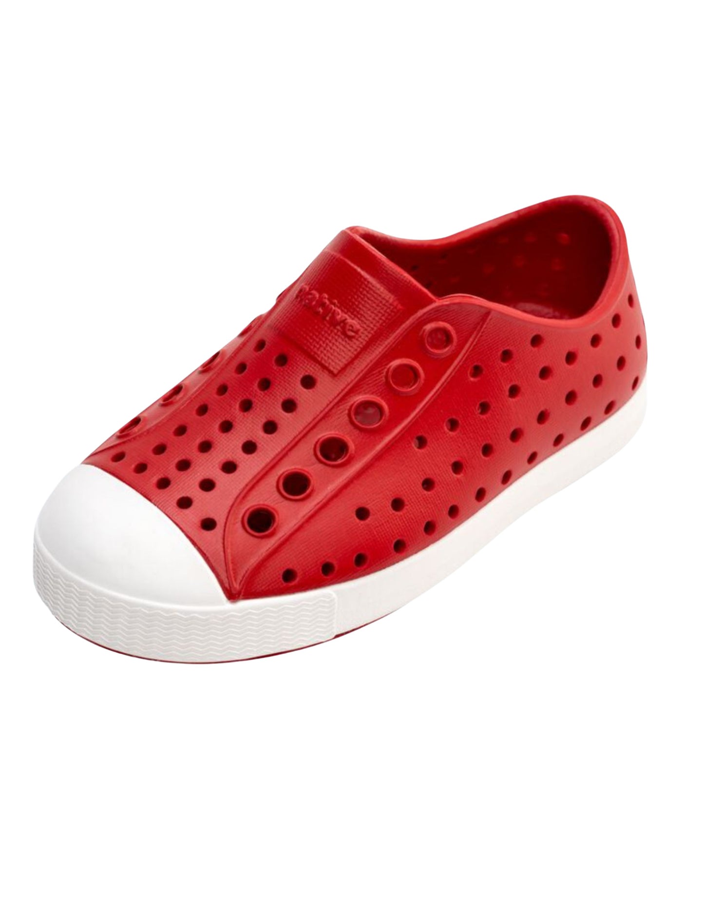 NATIVE JEFFERSON CHILD SHOE SP25 RUBY RED/SHELL WHITE