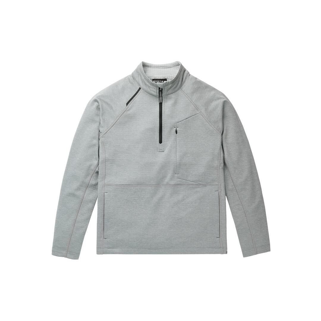 2023 BURTON WMNS MULTIPATH GRID 1/4 ZIP FLEECE SHARKSKIN
