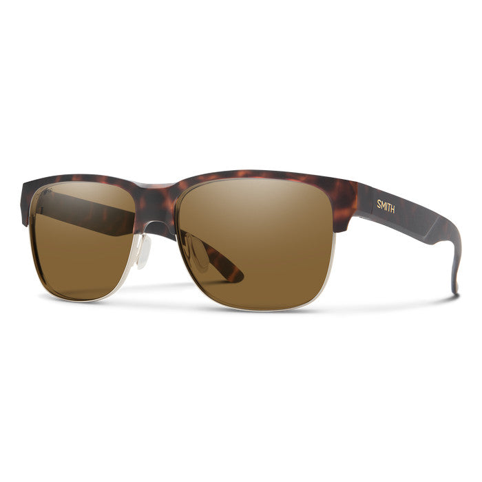 SMITH LOWDOWN SPLIT MATTE TORT SUNGLASSES W/CP PLR BRN
