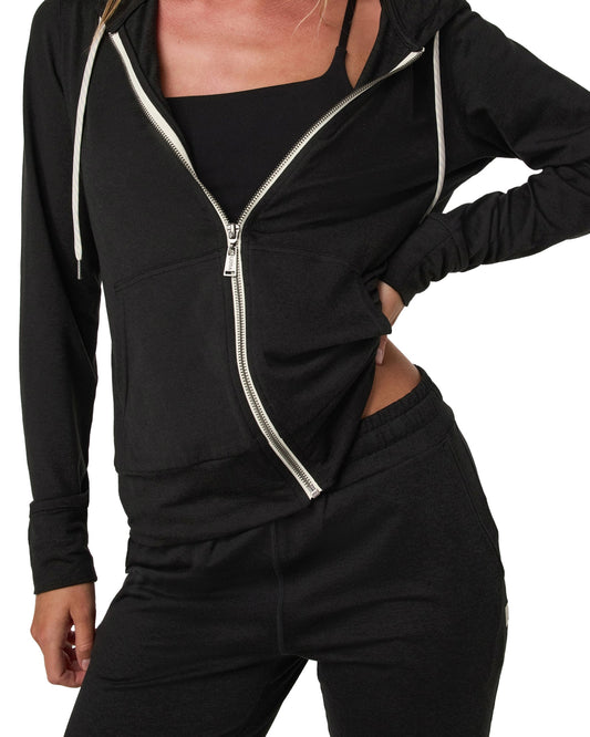 VUORI WMNS HALO PERFORMANCE 2.0 HOODY SP25 BLACK HEATHER