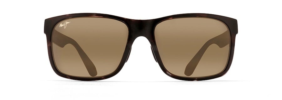 MAUI JIM ASIAN FIT RED SANDS BLACK GRY TORT SUNGLASSES w/ HCL BRNZ PLR LENS