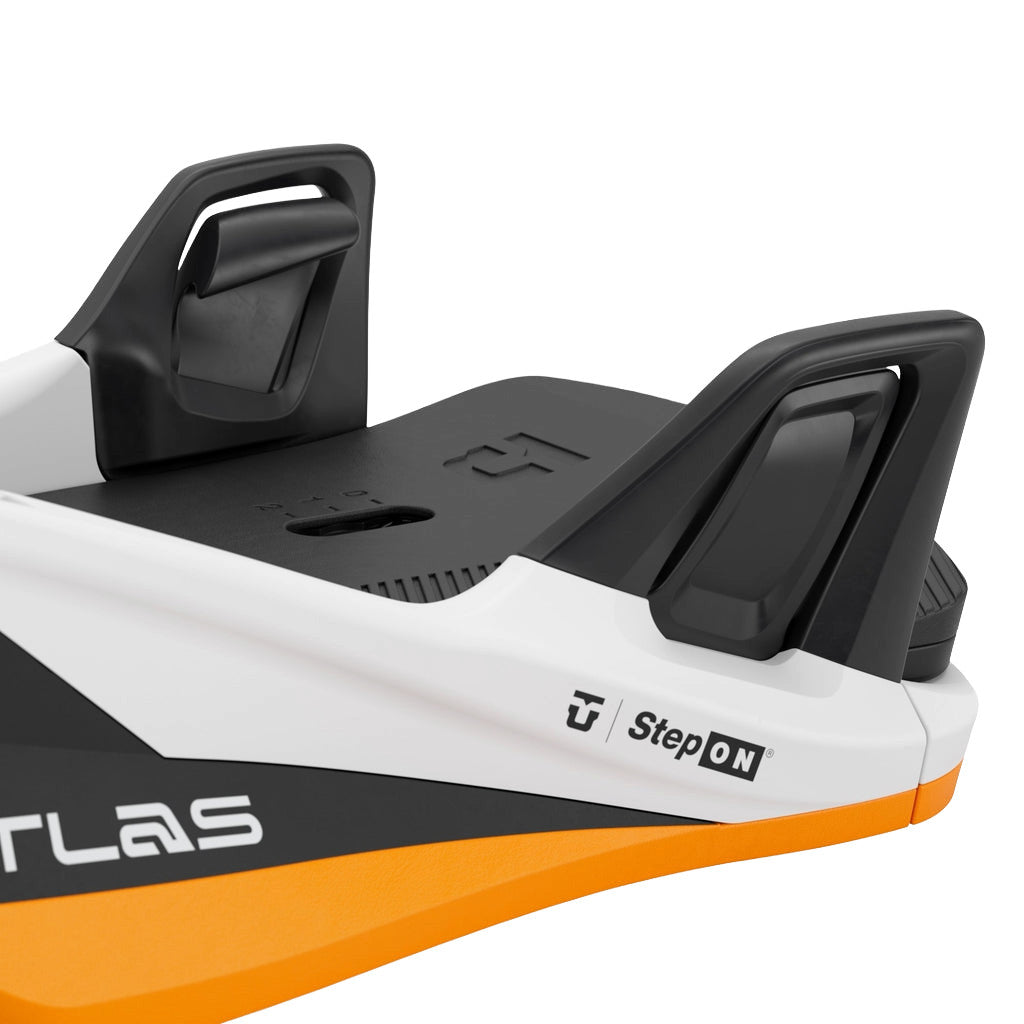 2026 UNION ATLAS STEP ON SNOWBOARD BINDINGS WHITE/ORANGE