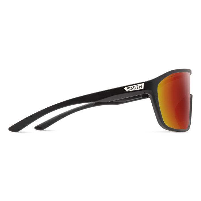 SMITH BOOMTOWN MATTE BLACK SUNGLASSES W/CP RED MIR
