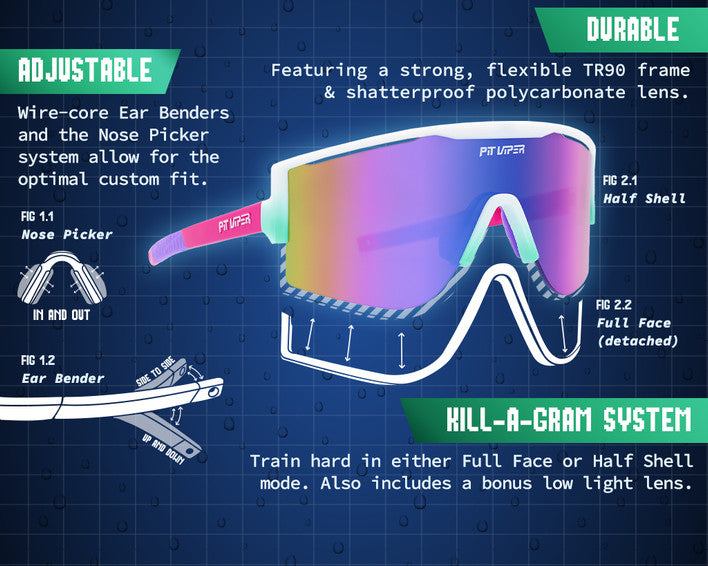 PIT VIPER THE BONAIRE BREEZE TRY-HARD SUNGLASSES