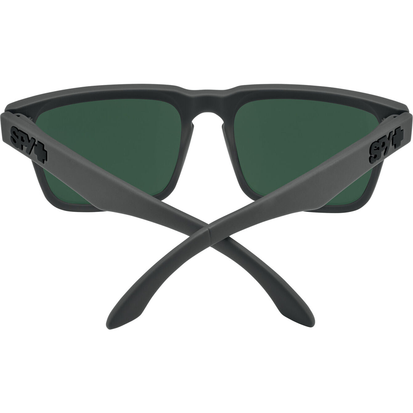 SPY HELM SOFT MATTE DARK GRAY SUNGLASSES w/ HPY GRY GRN PLR LT BL MRR