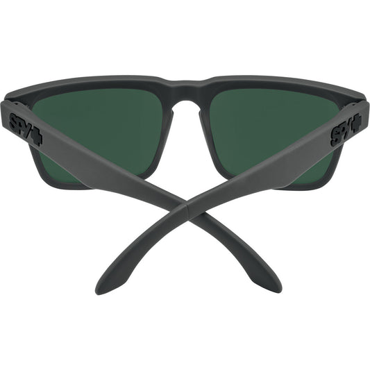SPY HELM SOFT MATTE DARK GRAY SUNGLASSES w/ HPY GRY GRN PLR LT BL MRR