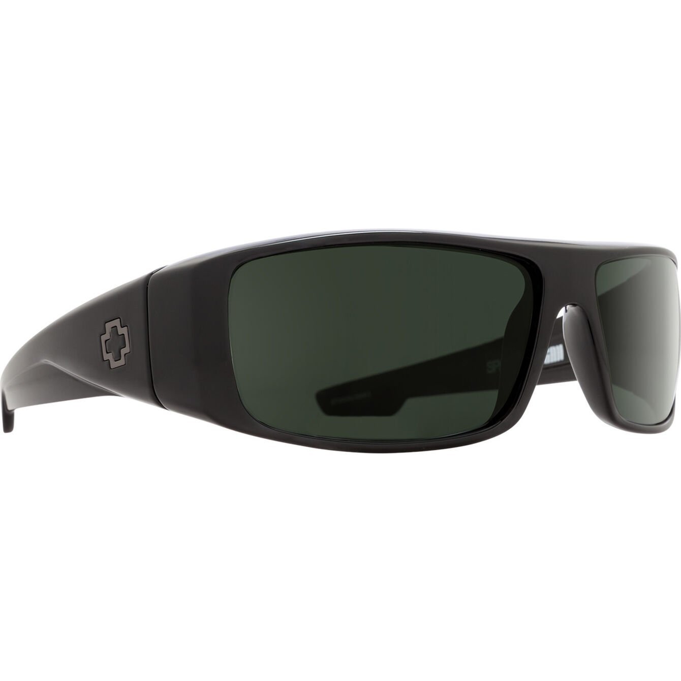 SPY LOGAN SOFT MATTE BLACK SUNGLASSES w/ HAPPY GRY GRN